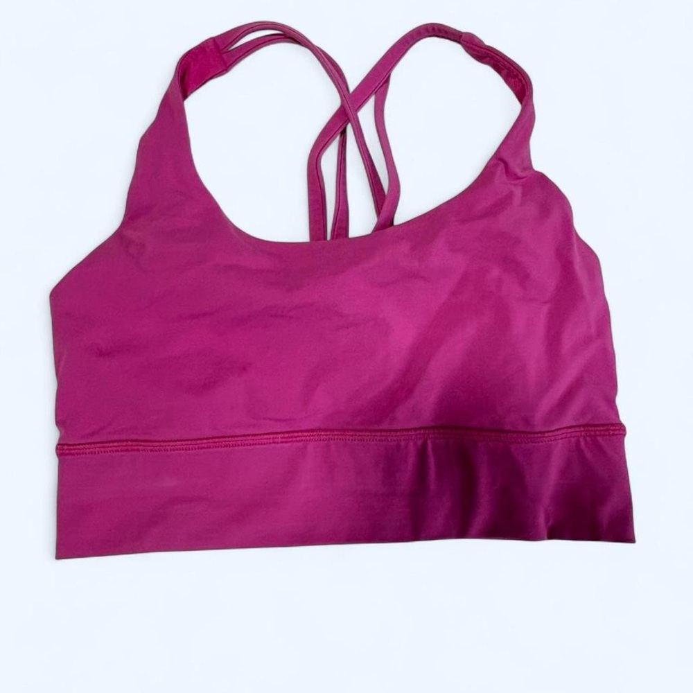 ❌SOLD❌ lululemon athletica energy longline Deep Pink Sports Bra